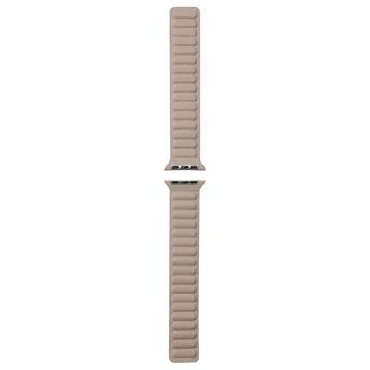Magnetic Two-color Loop Slim Leather Watch Band For Apple Watch Ultra 49mm&Watch Ultra 2 49mm / Series 9&8&7 45mm / SE 3&SE 2&6&SE&5&4 44mm / 3&2&1 42mm(Khaki) by bashfashion