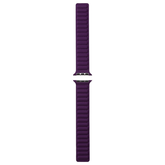 Magnetic Two-color Loop Slim Leather Watch Band For Apple Watch Series 9&8&7 41mm / SE 3&SE 2&6&SE&5&4 40mm / 3&2&1 38mm(Crimson Cherry) by bashfashion