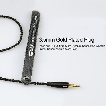 CVJ-V1 1.25m Oxygen-free Copper Silver Plated Upgrade Cable For MMCX Earphones, With Mic by CVJ