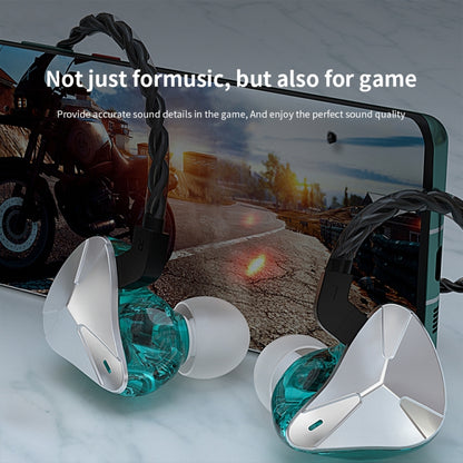 CVJ Demon Double Dynamic Coil HiFi Music Wired Earphone No Mic(Silver) by CVJ