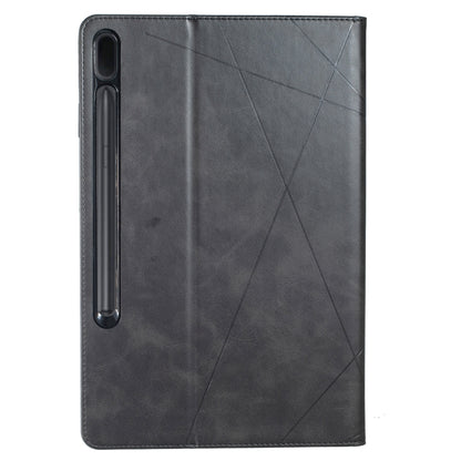 For Samsung Galaxy Tab S7 FE/Tab S7+/Tab S8+ Prismatic Leather Tablet Case(Black) by bashfashion