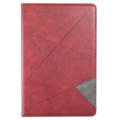 For Samsung Galaxy Tab S7 FE/Tab S7+/Tab S8+ Prismatic Leather Tablet Case(Red) by bashfashion