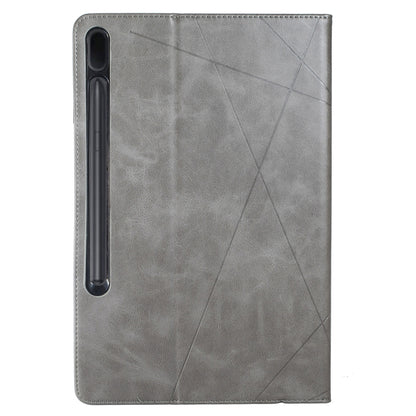 For Samsung Galaxy Tab S7 FE/Tab S7+/Tab S8+ Prismatic Leather Tablet Case(Grey) by bashfashion