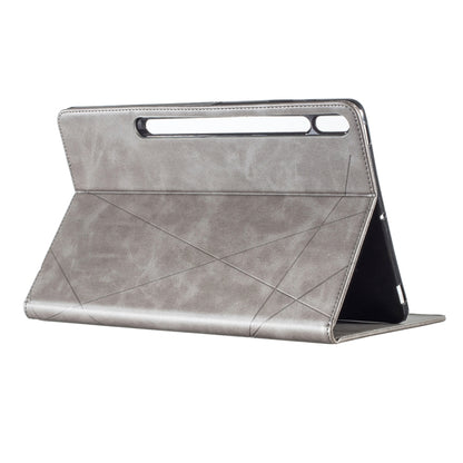 For Samsung Galaxy Tab S7 FE/Tab S7+/Tab S8+ Prismatic Leather Tablet Case(Grey) by bashfashion