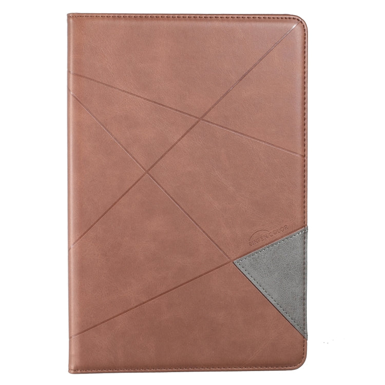 For Samsung Galaxy Tab A8 10.5 2021 SM-X200/X205 Prismatic Leather Tablet Case(Brown) by bashfashion