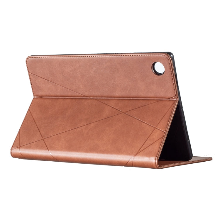 For Samsung Galaxy Tab A8 10.5 2021 SM-X200/X205 Prismatic Leather Tablet Case(Brown) by bashfashion