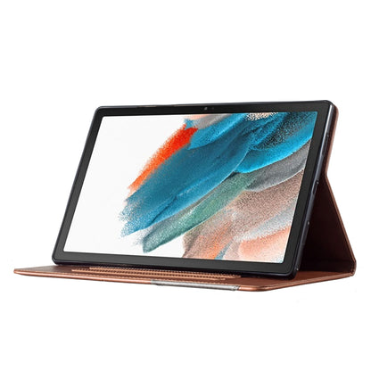 For Samsung Galaxy Tab A8 10.5 2021 SM-X200/X205 Prismatic Leather Tablet Case(Brown) by bashfashion