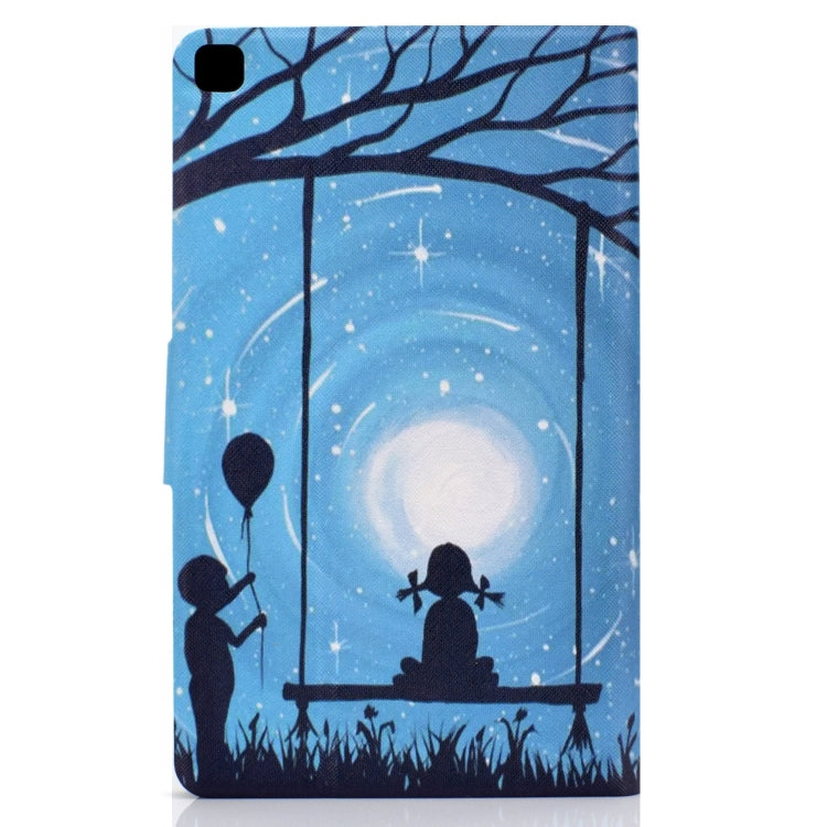 Electric Pressed Left and Right Flat Feather Case with Pen Cover & Card Slot & Buckle Anti-slip Strip and Bracket(Lovers) by bashfashion