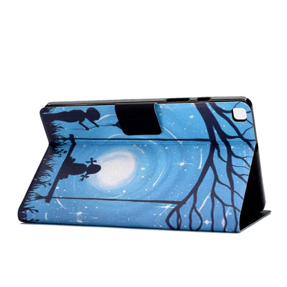 Electric Pressed Left and Right Flat Feather Case with Pen Cover & Card Slot & Buckle Anti-slip Strip and Bracket(Lovers) by bashfashion