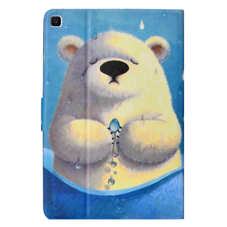 For Samsung Galaxy Tab S6 Lite Voltage Coloured Drawing Smart Leather Tablet Case(Polar Bear) by bashfashion