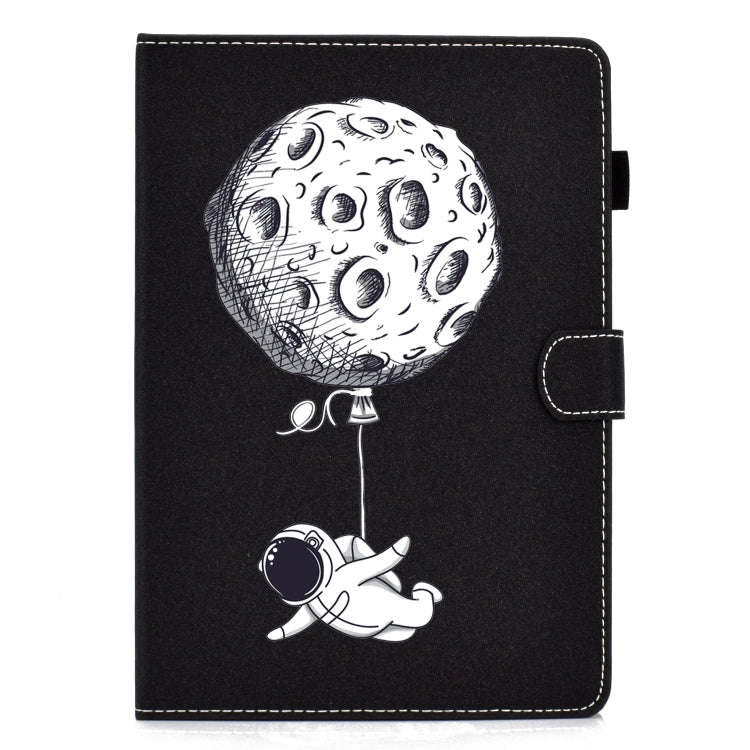 Pure Color Painting Left and Right Flat Leather Case with Pen Cover & Card Slot & Buckle Anti-skid Strip and Bracket(Starman) by bashfashion