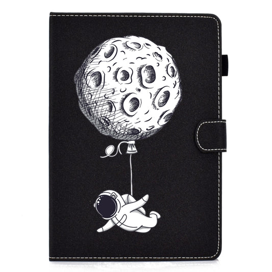 Pure Color Painting Left and Right Flat Leather Case with Pen Cover & Card Slot & Buckle Anti-skid Strip and Bracket(Starman) by bashfashion