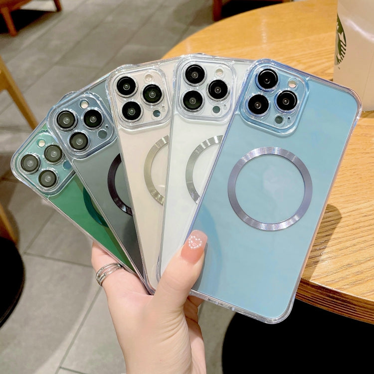 For iPhone 14 Pro Frameless Glass CD MagSafe Case(Silver) by bashfashion