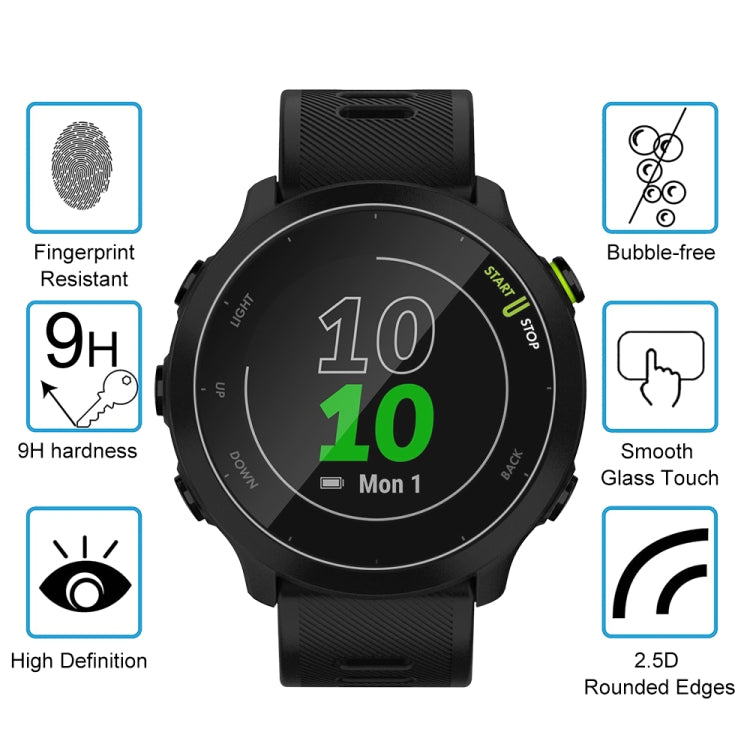 10 PCS For Garmin Forerunner 158 Tempered Glass Screen Watch Film by bashfashion