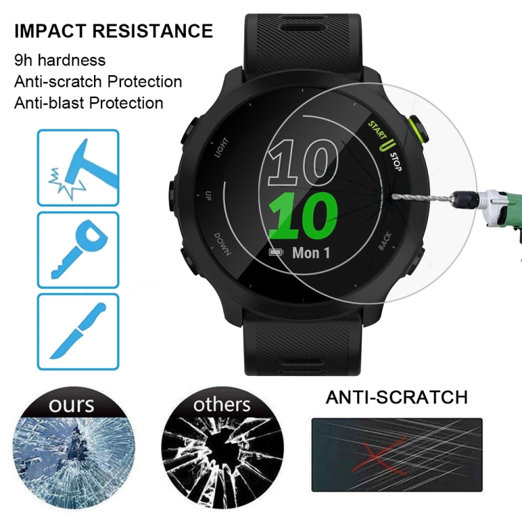 10 PCS For Garmin Forerunner 158 Tempered Glass Screen Watch Film by bashfashion