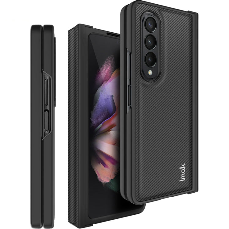 For Samsung Galaxy Z Fold4 5G IMAK Ruiyi Series Carbon Fiber PU + PC Phone Case(Black) by imak