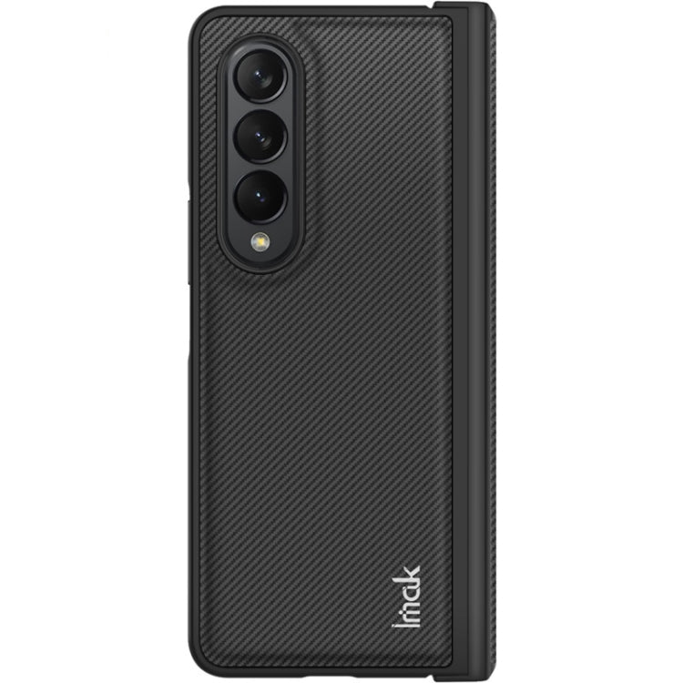 For Samsung Galaxy Z Fold4 5G IMAK Ruiyi Series Carbon Fiber PU + PC Phone Case(Black) by imak
