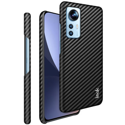 For Xiaomi 12 Glass Version/12X/12S Glass Version IMAK Ruiyi Series Carbon Fiber PU + PC Phone Case(Black) by imak