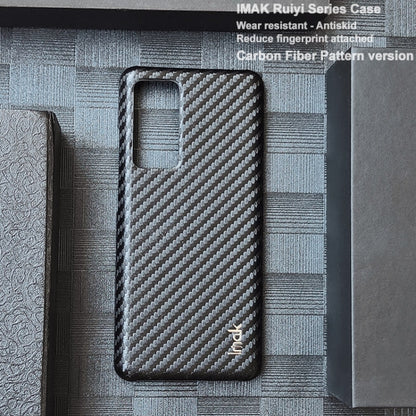 For Xiaomi 12 Glass Version/12X/12S Glass Version IMAK Ruiyi Series Carbon Fiber PU + PC Phone Case(Black) by imak
