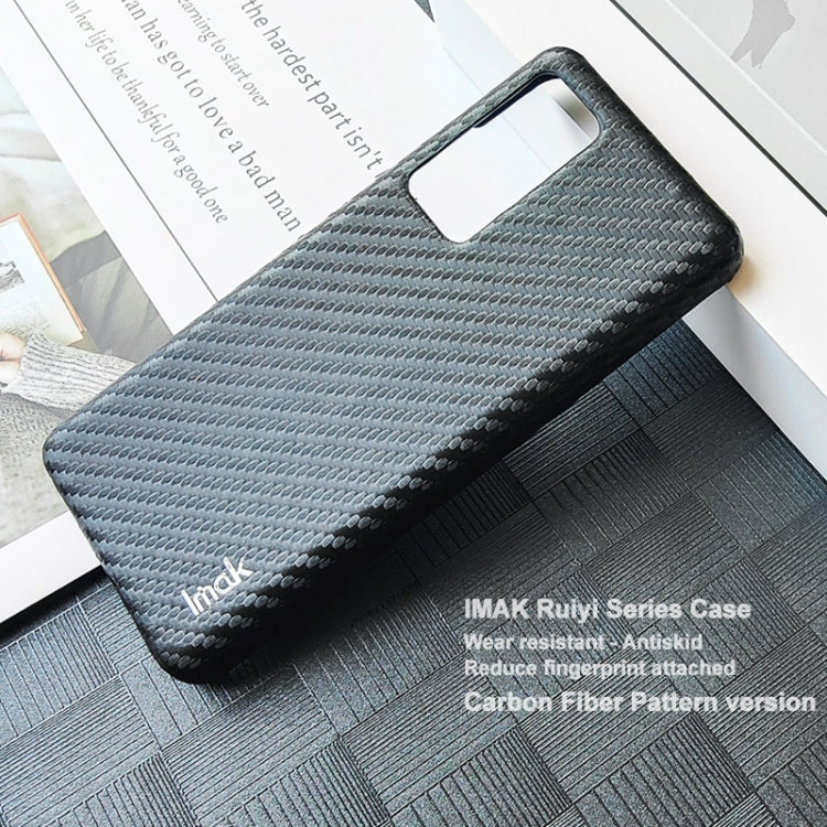 For Xiaomi 12 Glass Version/12X/12S Glass Version IMAK Ruiyi Series Carbon Fiber PU + PC Phone Case(Black) by imak
