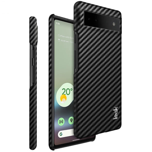 For Google Pixel 6a IMAK Ruiyi Series Carbon Fiber PU + PC Phone Case(Black) by imak