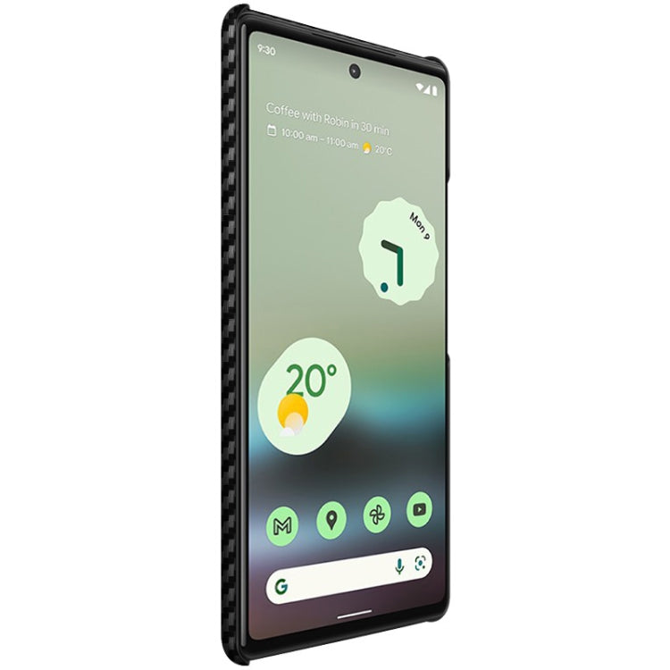 For Google Pixel 6a IMAK Ruiyi Series Carbon Fiber PU + PC Phone Case(Black) by imak