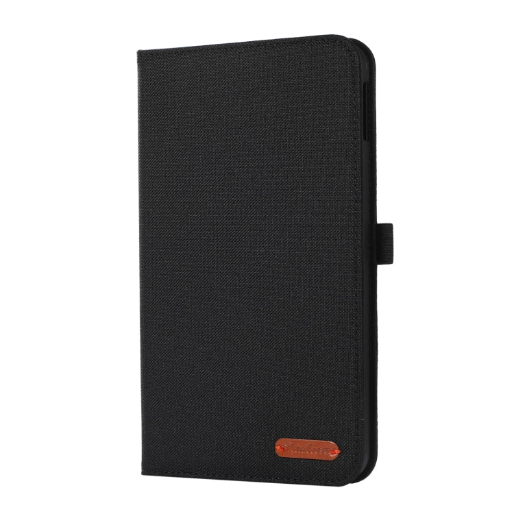 For Nokia T10 Fabric PU + TPU Flip Tablet Leather Case(Black) by bashfashion