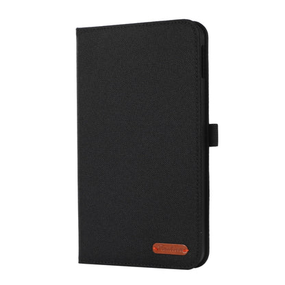 For Nokia T10 Fabric PU + TPU Flip Tablet Leather Case(Black) by bashfashion