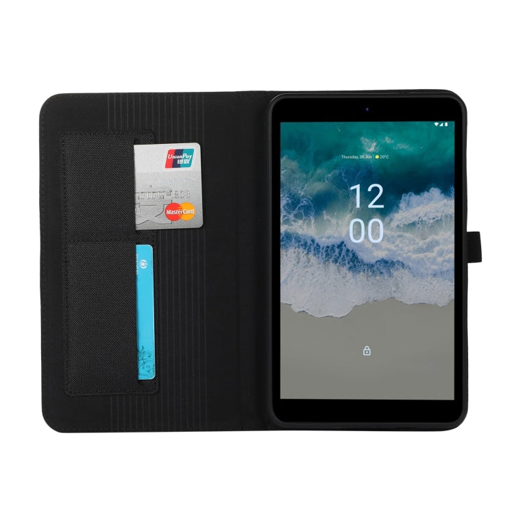 For Nokia T10 Fabric PU + TPU Flip Tablet Leather Case(Black) by bashfashion
