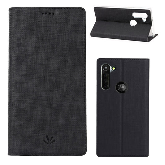 For Motorola Moto G8 Power ViLi Shockproof TPU + PU Horizontal Flip Protective Case with Card Slot & Holder(Black) by ViLi