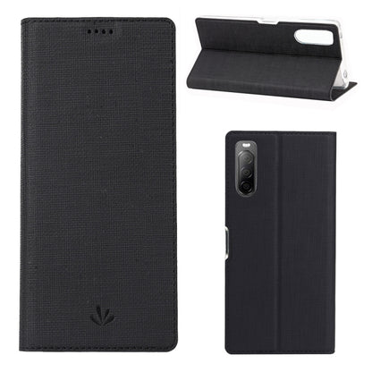 For Sony Xperia 10 II ViLi Shockproof TPU + PU Horizontal Flip Protective Case with Card Slot & Holder(Black) by ViLi