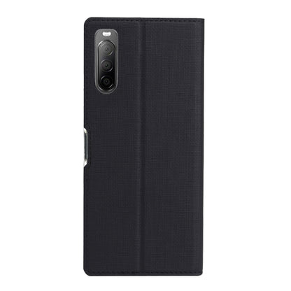 For Sony Xperia 10 II ViLi Shockproof TPU + PU Horizontal Flip Protective Case with Card Slot & Holder(Black) by ViLi