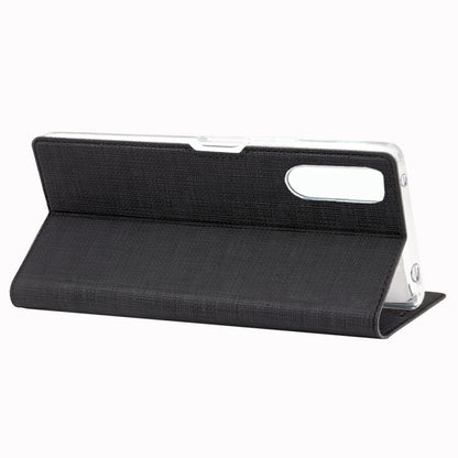 For Sony Xperia 10 II ViLi Shockproof TPU + PU Horizontal Flip Protective Case with Card Slot & Holder(Black) by ViLi