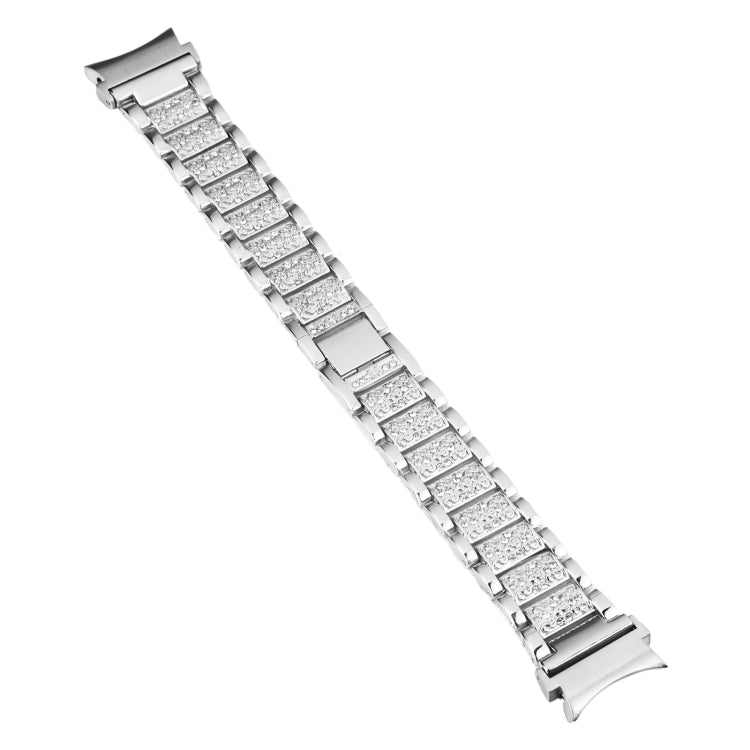 For Samsung Galaxy Watch5 40mm / 44mm Full Diamond Metal Watch Band(Silver) by bashfashion