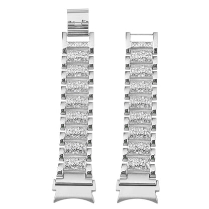 For Samsung Galaxy Watch5 40mm / 44mm Full Diamond Metal Watch Band(Silver) by bashfashion