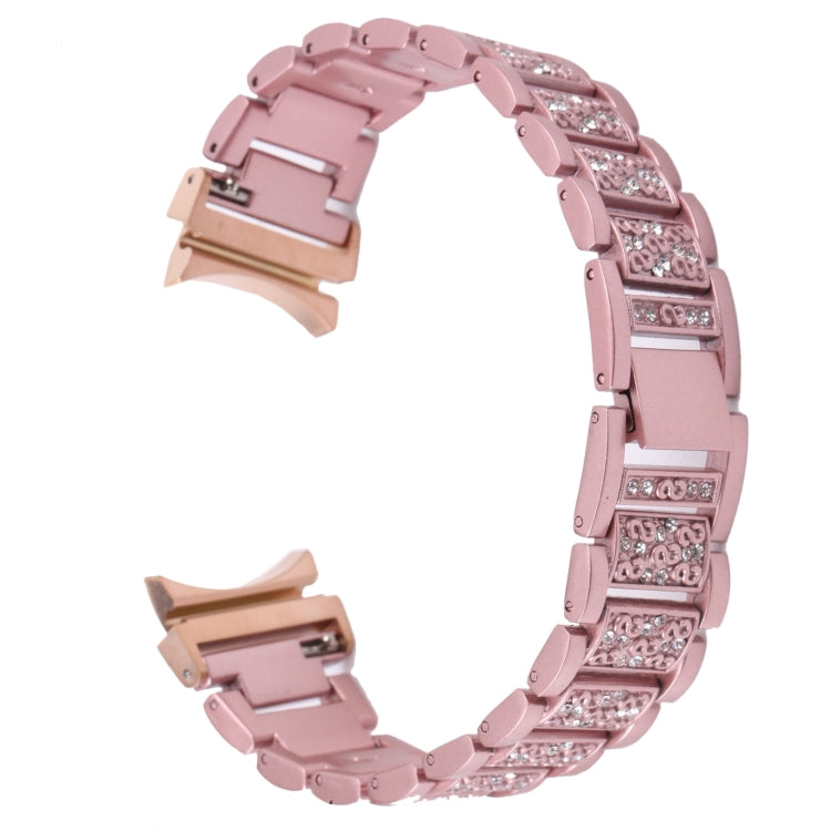 For Samsung Galaxy Watch5 40mm / 44mm Full Diamond Metal Watch Band(Pink) by bashfashion