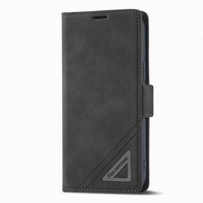 For iPhone 14 Plus Forwenw Dual-side Buckle Leather Phone Case (Black) by Forwenw