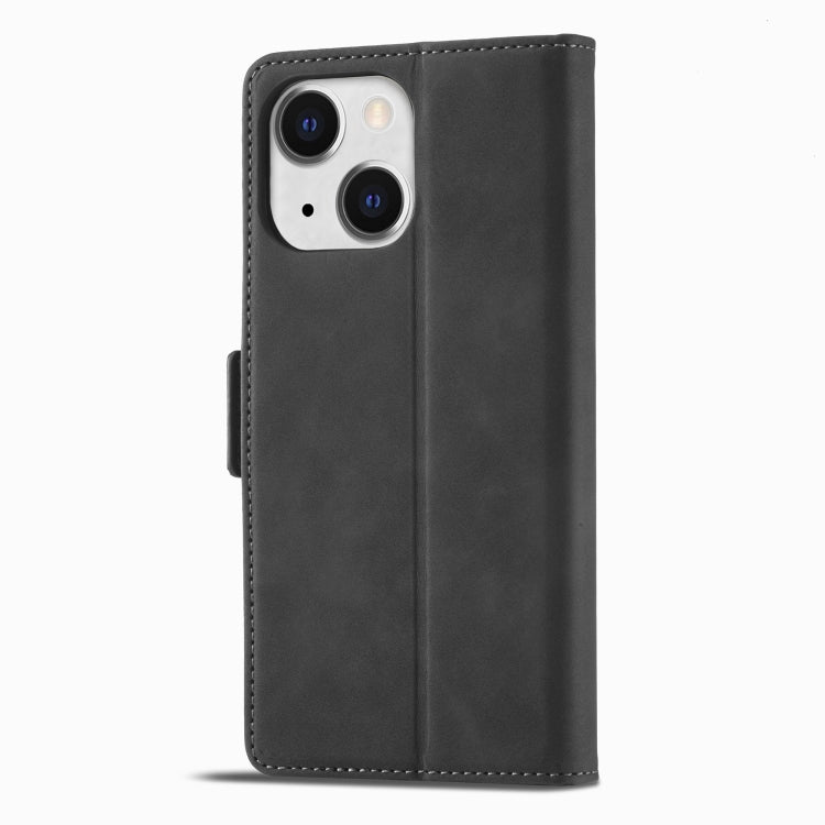 For iPhone 14 Plus Forwenw Dual-side Buckle Leather Phone Case (Black) by Forwenw