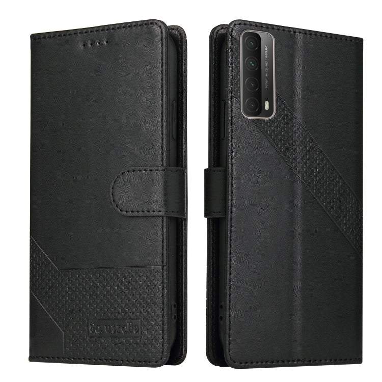 For Huawei P Smart 2021 GQUTROBE Skin Feel Magnetic Leather Phone Case(Black) by GQUTROBE