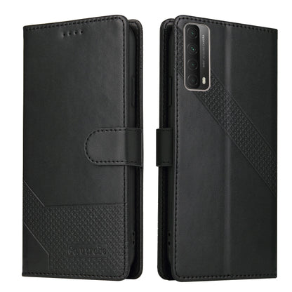 For Huawei P Smart 2021 GQUTROBE Skin Feel Magnetic Leather Phone Case(Black) by GQUTROBE