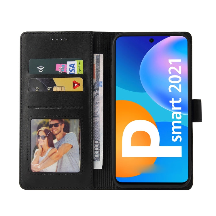 For Huawei P Smart 2021 GQUTROBE Skin Feel Magnetic Leather Phone Case(Black) by GQUTROBE