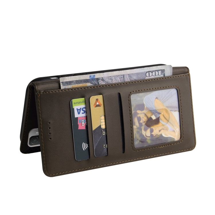 For Huawei P Smart 2021 GQUTROBE Skin Feel Magnetic Leather Phone Case(Brown) by GQUTROBE