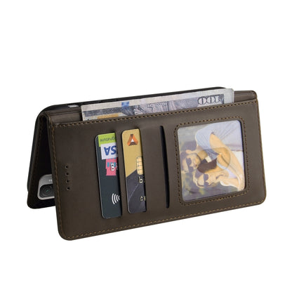 For Huawei P Smart 2021 GQUTROBE Skin Feel Magnetic Leather Phone Case(Brown) by GQUTROBE