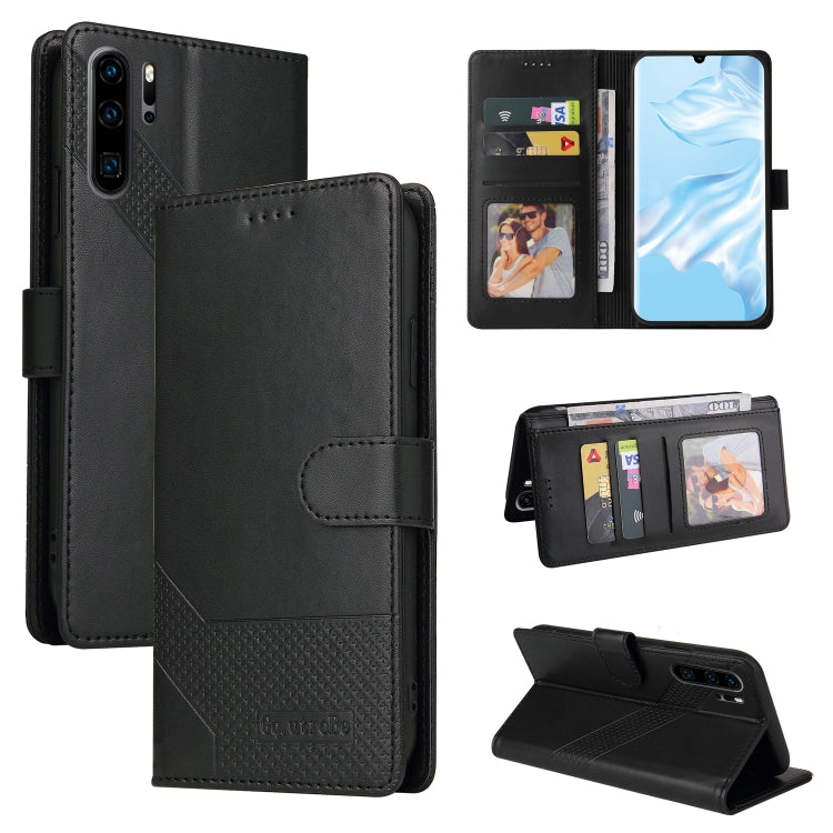 For Huawei P30 Pro GQUTROBE Skin Feel Magnetic Leather Phone Case(Black) by GQUTROBE