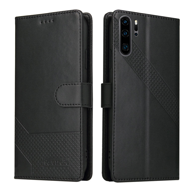 For Huawei P30 Pro GQUTROBE Skin Feel Magnetic Leather Phone Case(Black) by GQUTROBE