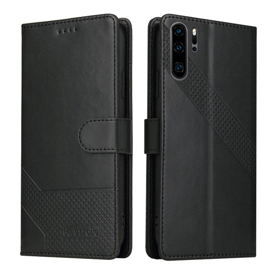 For Huawei P30 Pro GQUTROBE Skin Feel Magnetic Leather Phone Case(Black) by GQUTROBE