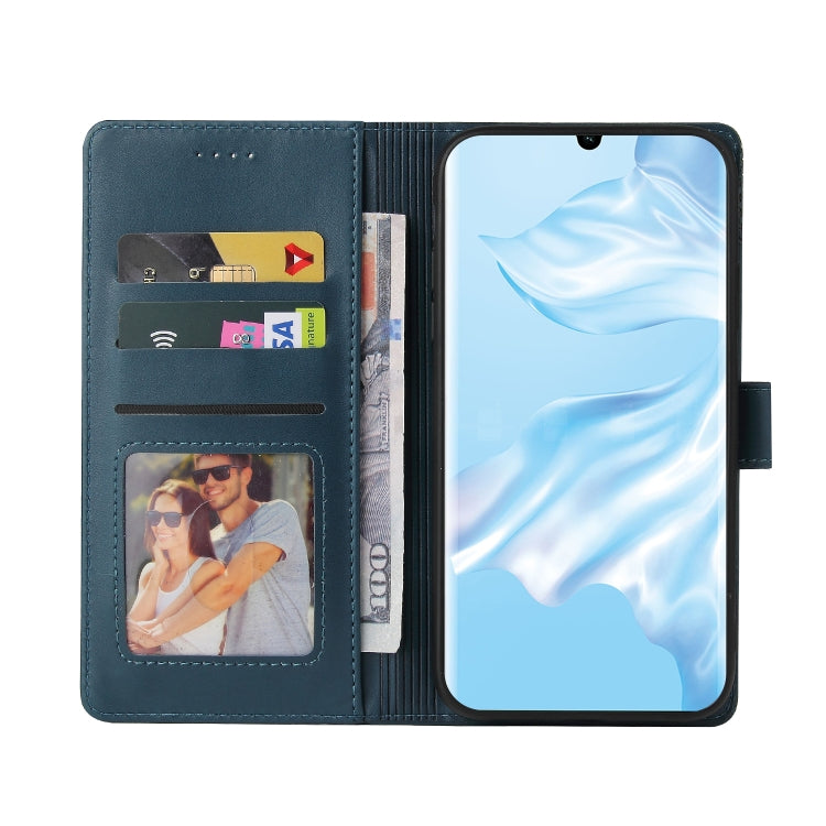 For Huawei P30 Pro GQUTROBE Skin Feel Magnetic Leather Phone Case(Blue) by GQUTROBE