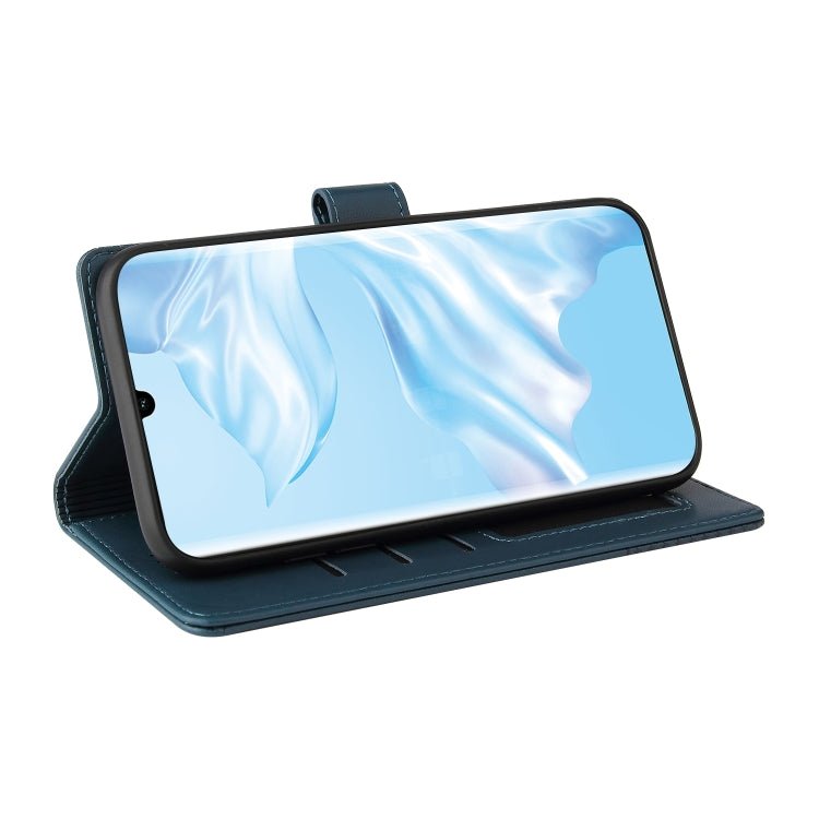 For Huawei P30 Pro GQUTROBE Skin Feel Magnetic Leather Phone Case(Blue) by GQUTROBE