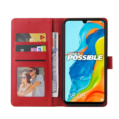 For Huawei P30 Lite GQUTROBE Skin Feel Magnetic Leather Phone Case(Red) by GQUTROBE