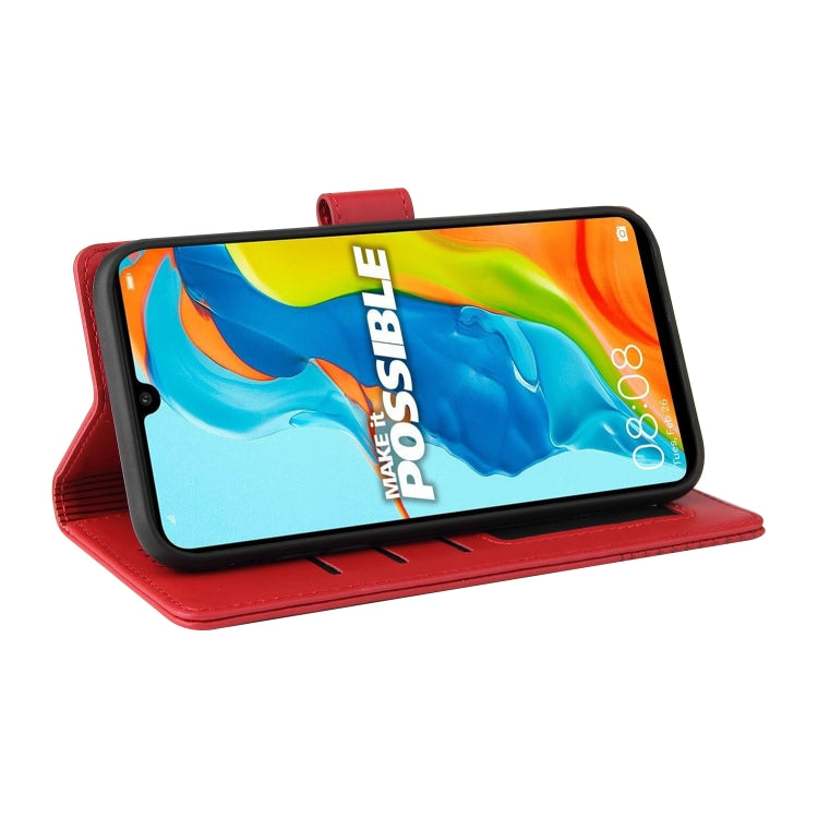 For Huawei P30 Lite GQUTROBE Skin Feel Magnetic Leather Phone Case(Red) by GQUTROBE